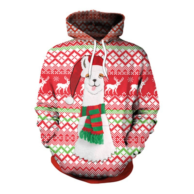 Promotional Price! Sublimated Christmas Hoodie Custom Print on Demand Hoodie