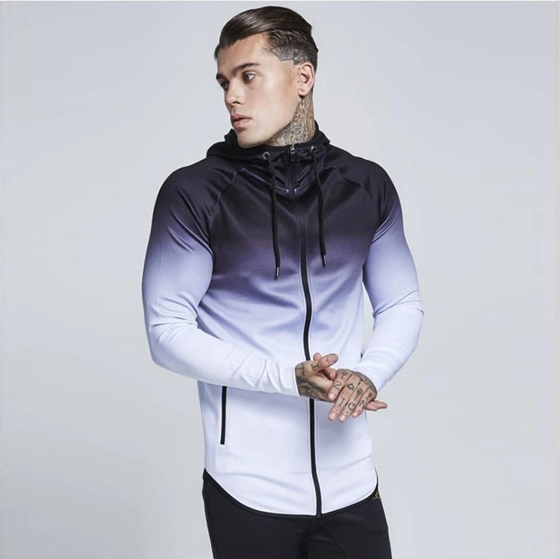 Autumn Custom Man Sublimation Printing Hoodies Slim Fit Gym Sports Hoody Wholesale