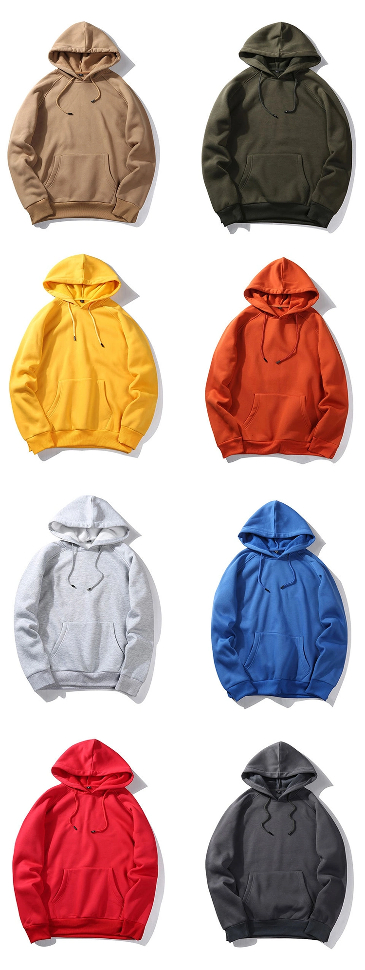 Wholesale Two-Tone Color Oversized Custom Logo Men Pullover Hoodies