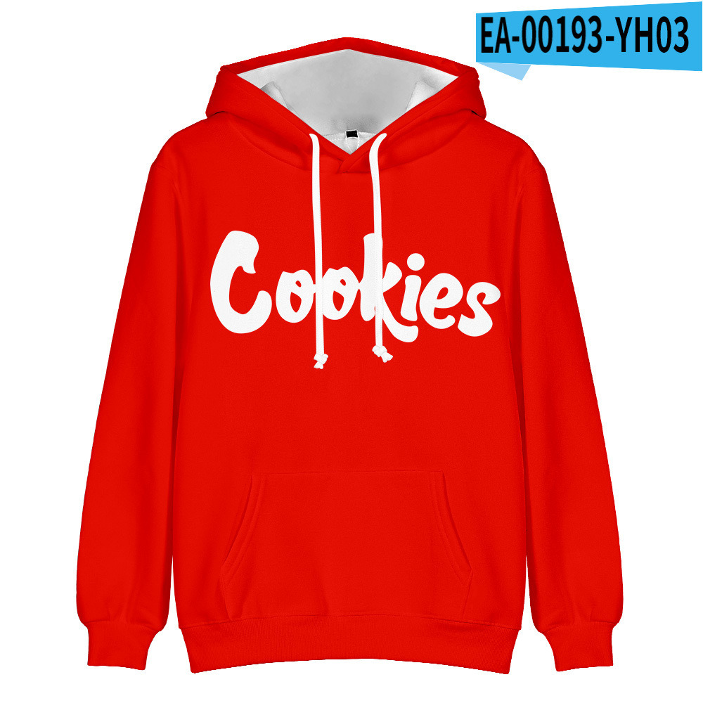 2020 New Designs Hot Sale 3D Printed Cookies Hoodie Wholesale Printed Cookies in Stock Sweatshirt