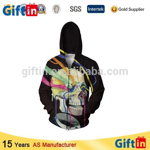 Wholesale Full Face Zip Ninja Custom Print Hoodie