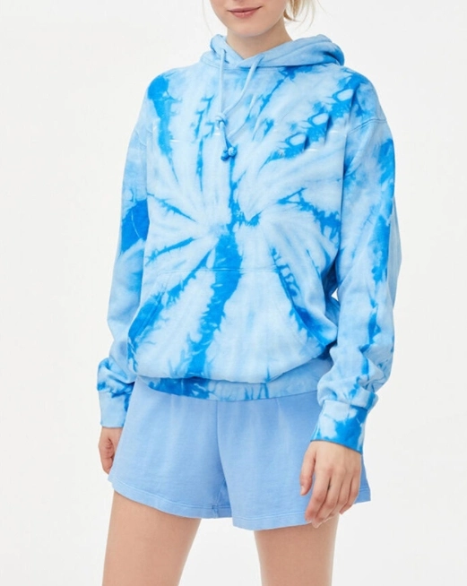 New Autumn/Winter Women's Hoodie Tie-Dye Hoodie Sport Blouse