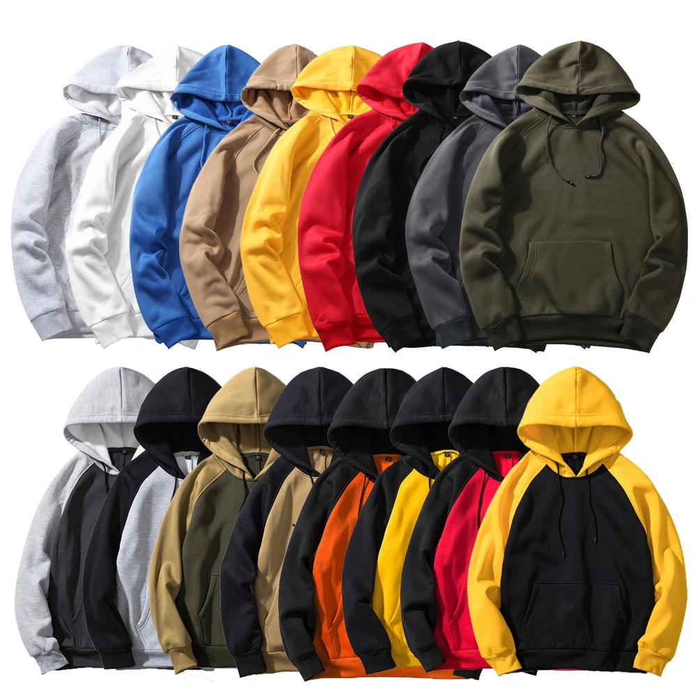 Cheap Sports Yellow Oversized Custom Logo Men Pullover Hoodies