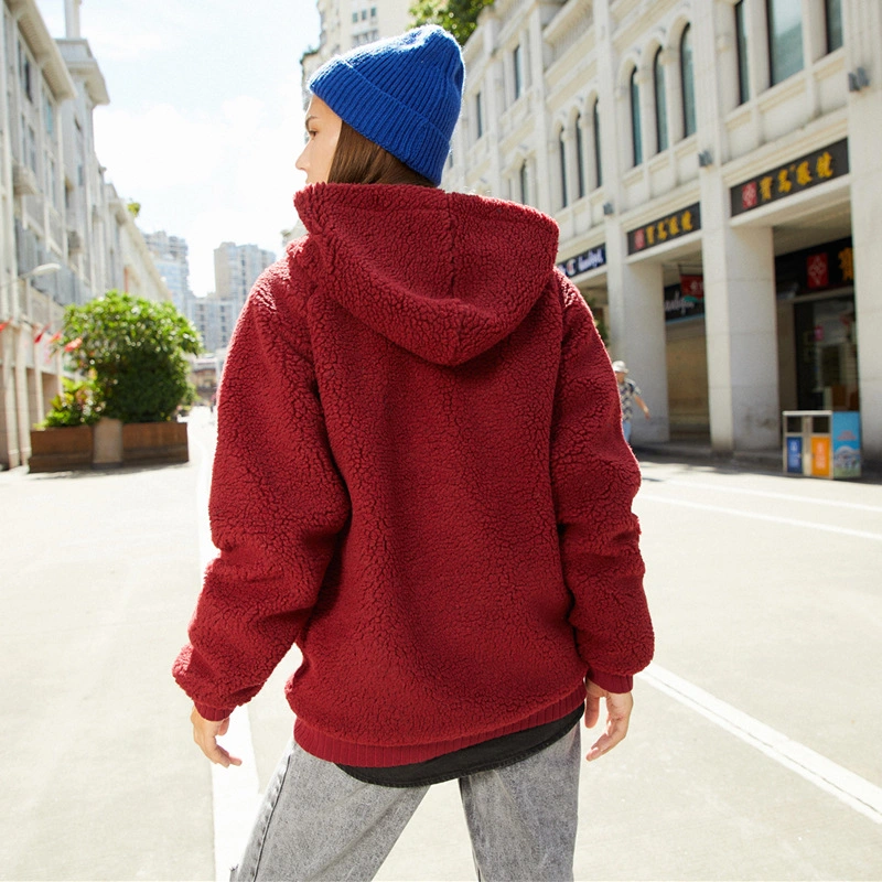 Fashion Unisex Hoodies Winter Warm Fleece Zipper Pullover Hoodies