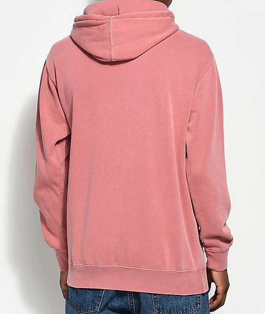 Plus Size Heavey Weight Pink Rose Winter Hoodies Wholelsale