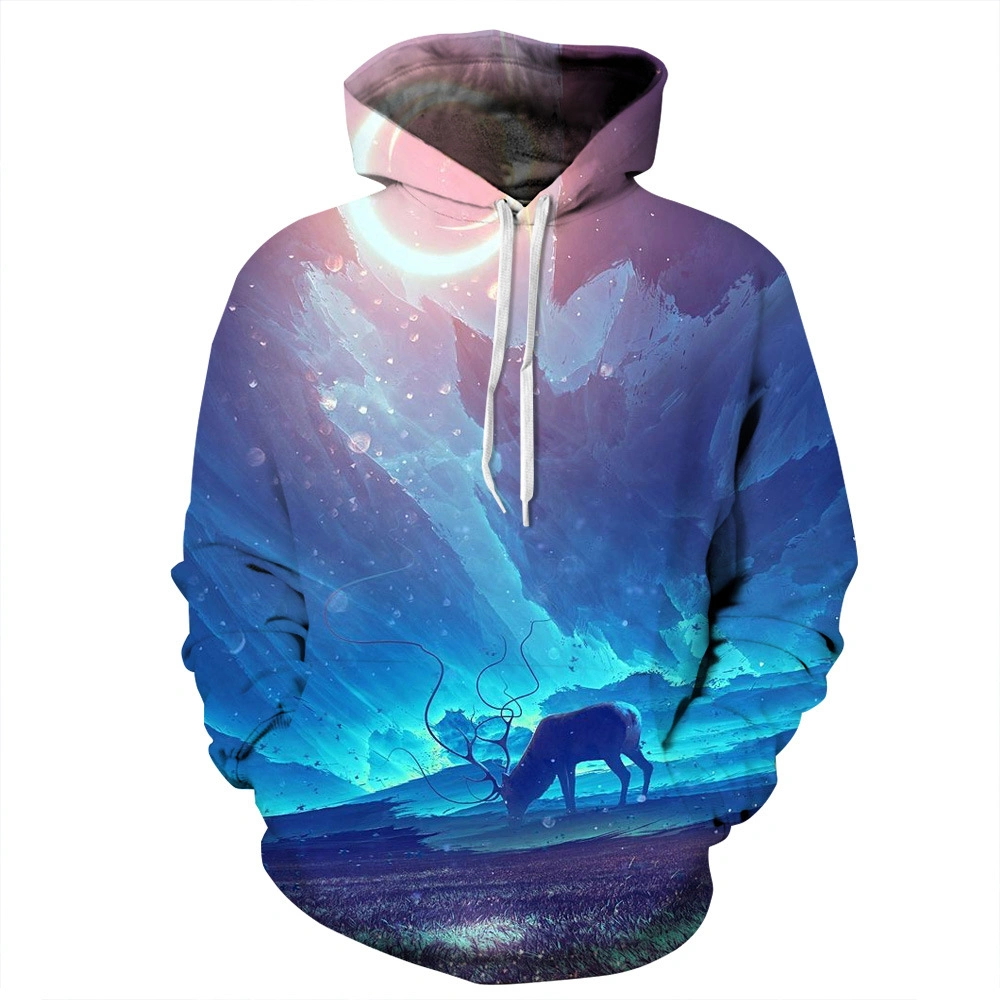 High Quality Christmas Custom Jumper Fleece Full Dye Wholesale Sweatshirts Sublimation 3D Printed Oversized Hoodie