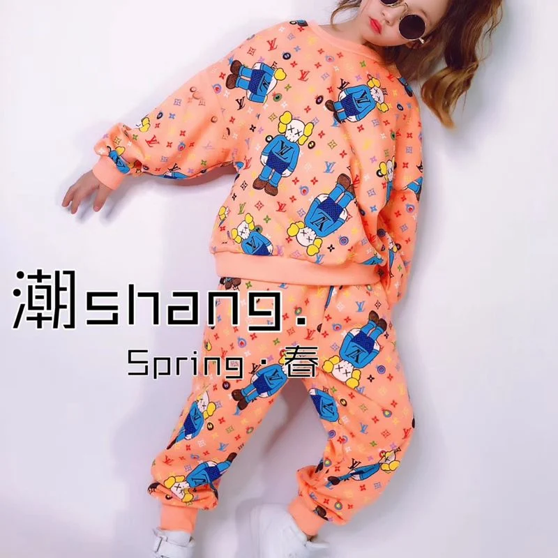 Spring and Autumn New Children's Wear, Fashion Printed Pullovers, Young Hoodie Set. Hoody Children Wear.