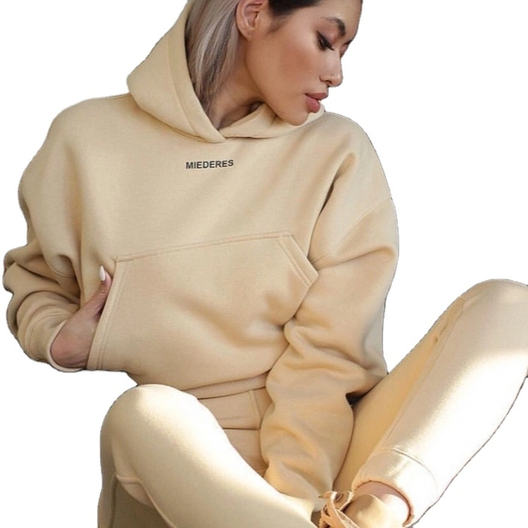 Winter Fashion Clothing Wholesale New Style Women Casual Solid Set Womens Two Piece Set Hoodie