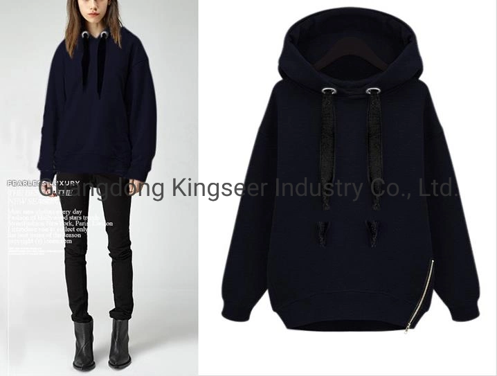 Fashion Sweatshirts Women Clothes Zipper Cotton/Polyester/Fleece Custom Wholesale Plain Hoodies