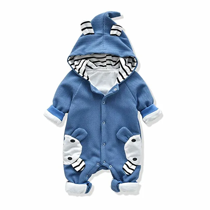 Baby Boys Girls Clothes Baby Sculpt Rompers Baby Winter Warm Clothes babies Hoodie