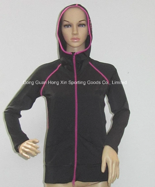 Women's Lycra Long Hooded Rash Guard/Sports Wear/Swimwear