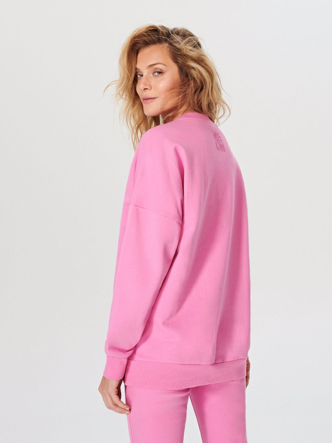 Sweet Pink Color Sport Outwear Women Hoody