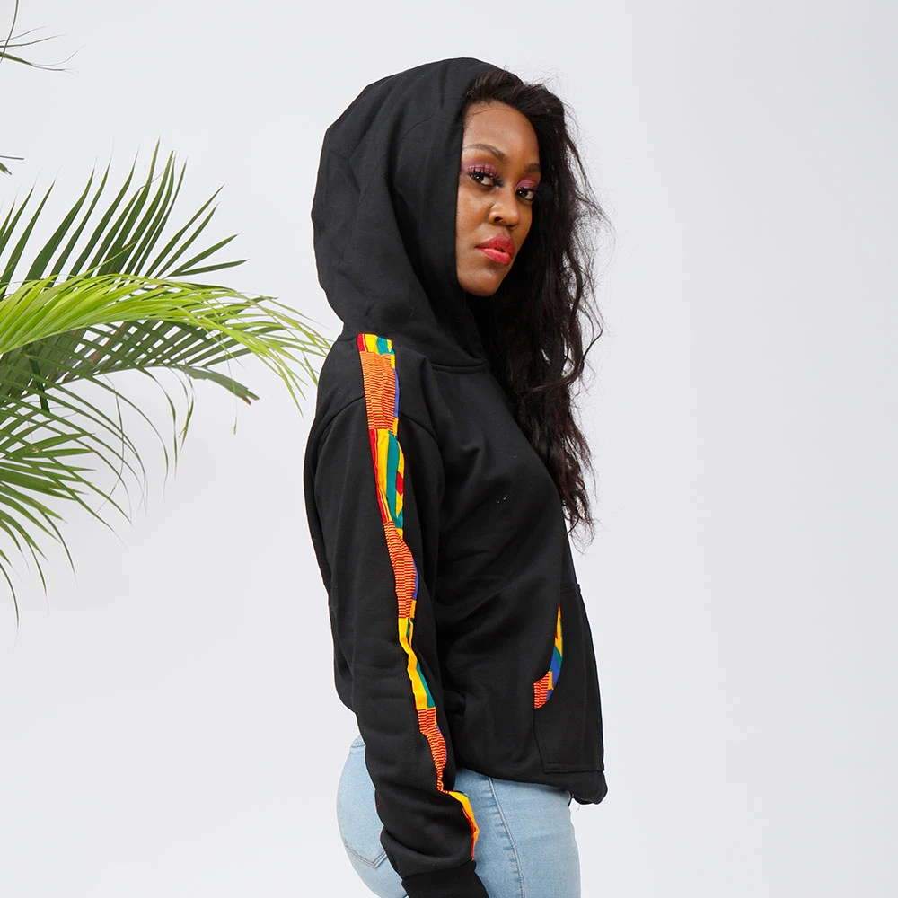 Wholesale African Clothes Loose Casual Hoodies Women Afican Print Wholesale Pullover Oversized Custom Hoodies