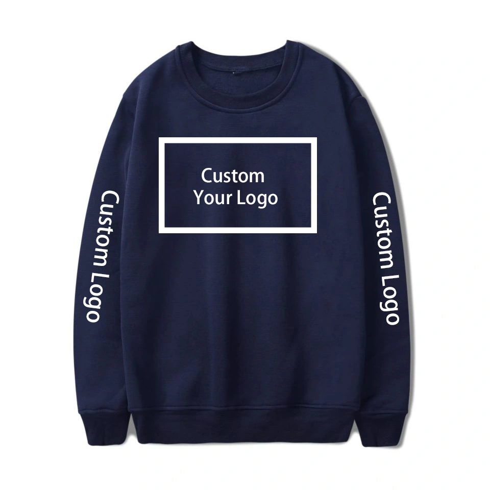 Custom Sweatshirt Logo Print Hooded Hoodie Customized Sweatshirt Cotton Streetwear Warm Crewneck Sweatshirt