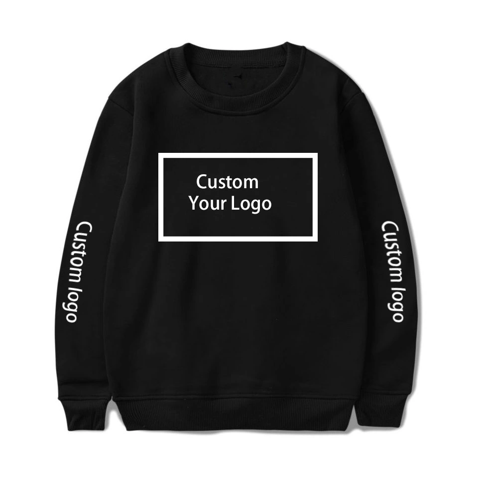 Custom Sweatshirt Logo Print Hooded Hoodie Customized Sweatshirt Cotton Streetwear Warm Crewneck Sweatshirt