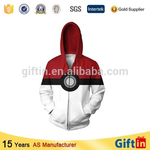 Wholesale Full Face Zip Ninja Custom Print Hoodie