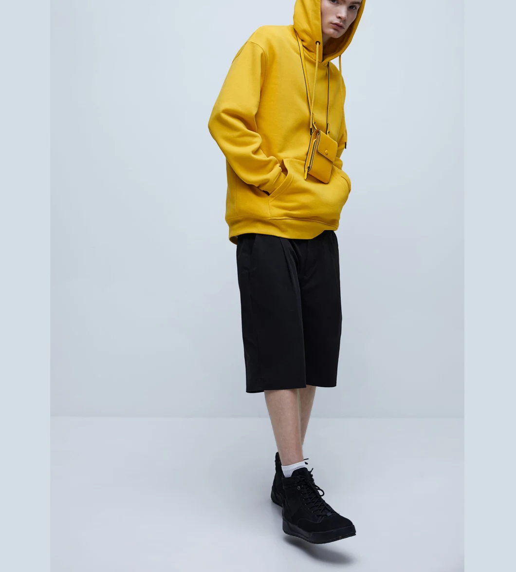 Hot Sale Wholesale Custom New Yellow Men's Hoodies Loose Casual Men's Hoodie