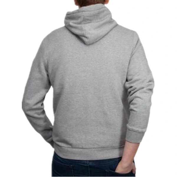 Men's Grey Pullover Hoody Sweatshirt with Chest Pocket