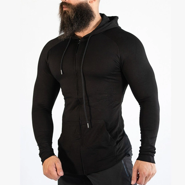 Wholesale Polyester Mens High Quality Plain Tracksuit Hoodies Gym