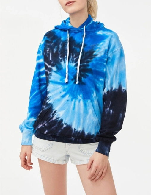 New Autumn/Winter Women's Hoodie Tie-Dye Hoodie Sport Blouse