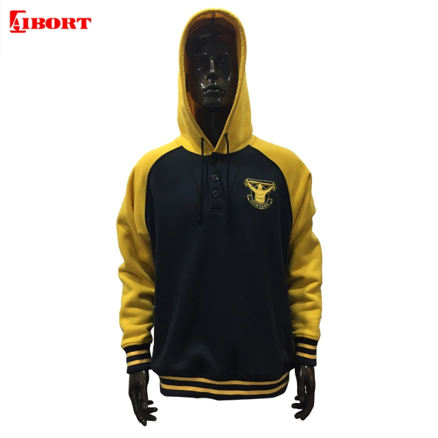 Aibort OEM Custom Embroidery Logo Oversize Fleecy Hoodie (Hoodie-167)