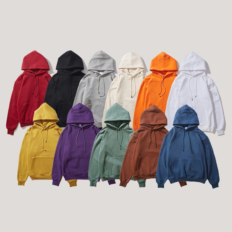 High Quality Winter Autumn Plain Thick Warm Custom Logo Oversized Pullover Hoodies for Men