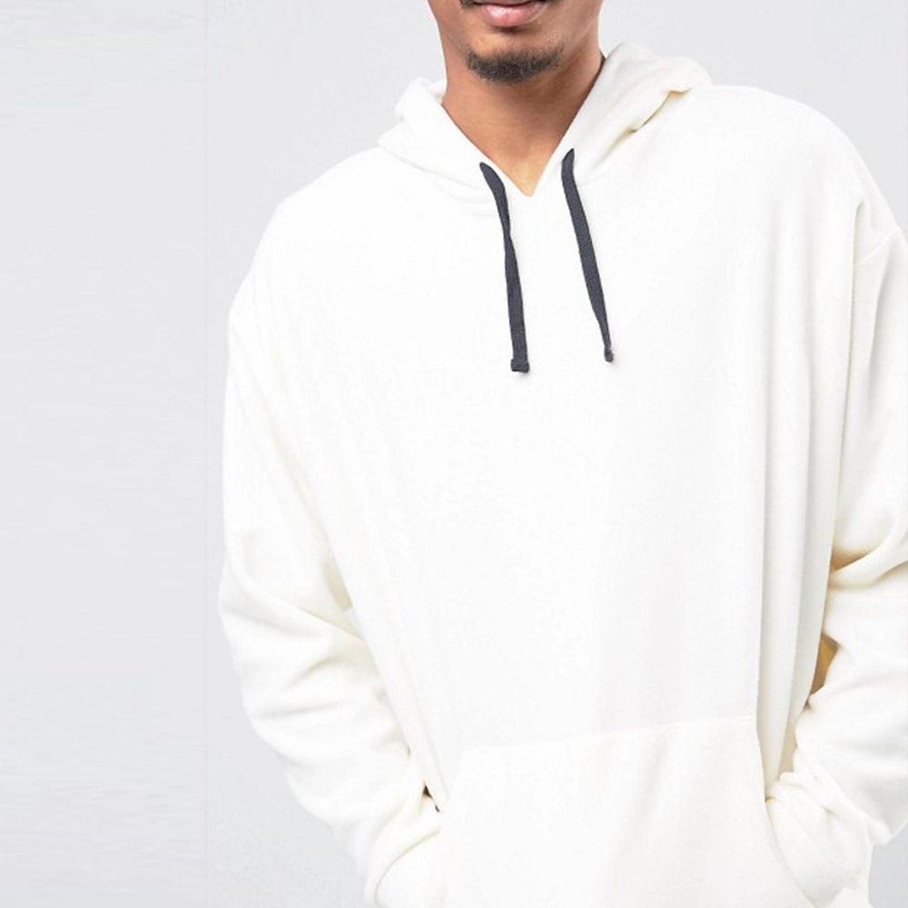 Pullover Oversized Fleece Hoodie with Ribbed Trims