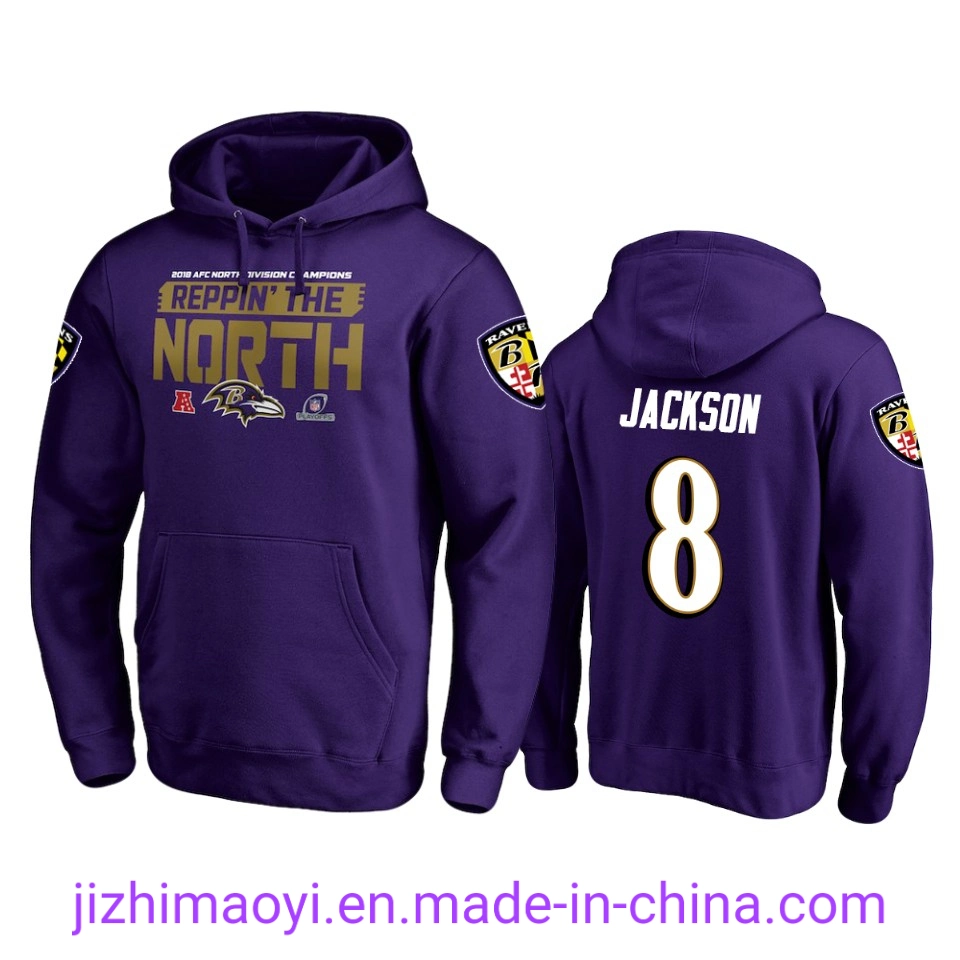 Wholesale Custom Baltimore Lamar Jackson Ronnie Stanley Marlon Humphrey Justin Tucker American Team Football Hoodies