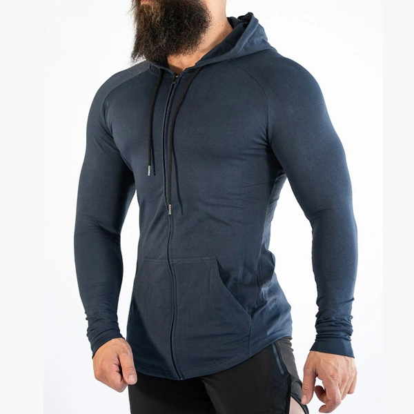 Wholesale Polyester Mens High Quality Plain Tracksuit Hoodies Gym