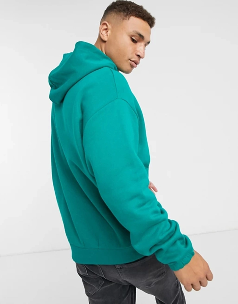 2020 OEM Fashion Clothing Plain Green Cotton Winter Wholesale Pullover Oversized Custom Hoodies Men