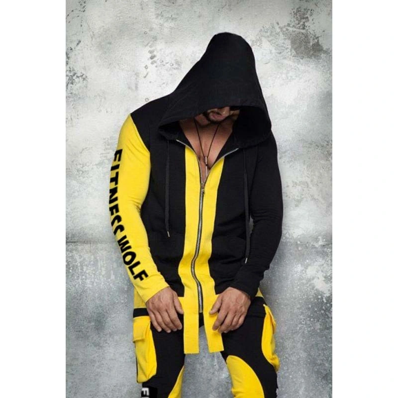 Men's Trend Spring Autumn Hip Hop Printed Tracksuit Hoody Set