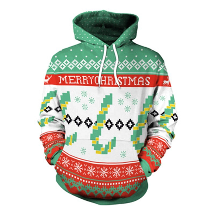 Best Selling Promotional Price! Sublimated Christmas Hoodie Custom Print on Demand Hoodie