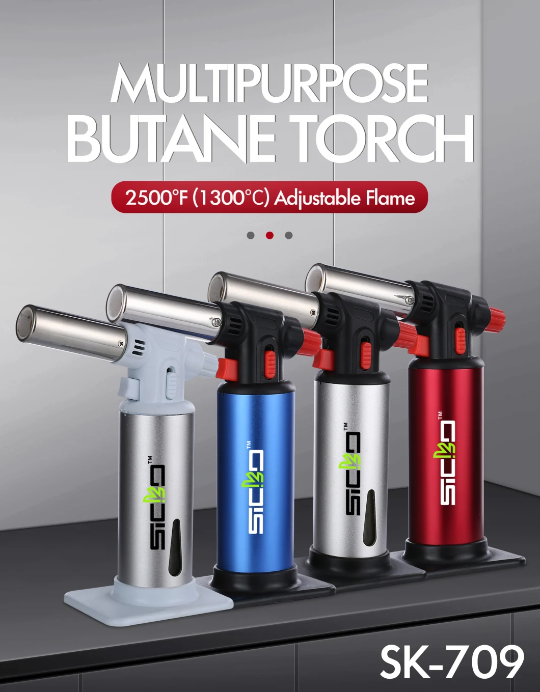 Portable Adjustable Flame Jet BBQ Camping Butane Gas Torch Lighter