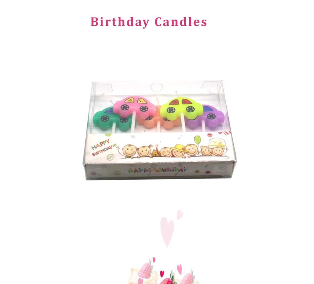 Home Happy Birthday Cake Candles Car Carton Birthday Candle