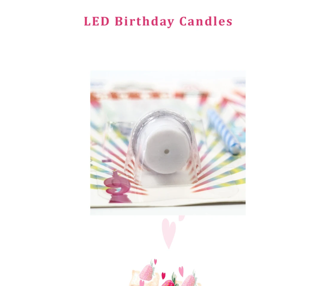 Flashing 0-9 Number LED Candle Set Birthday Musical Candle for Party
