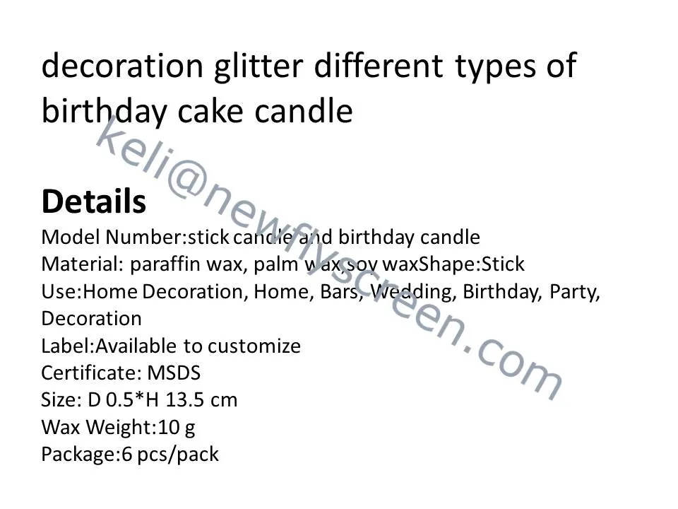 Different Types of Birthday Cake Candle Fireworks Flaming on Party