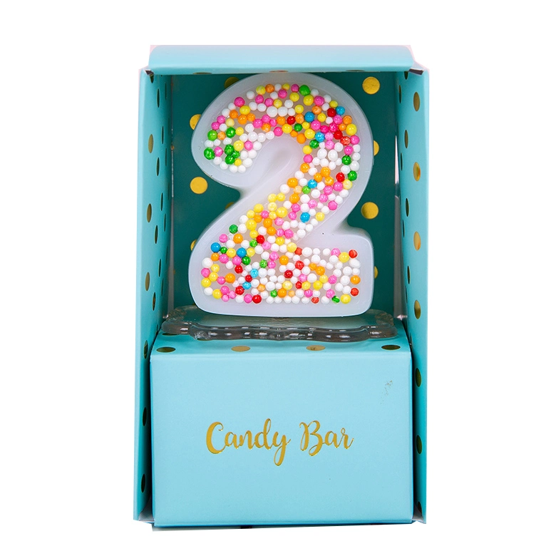 Happy Birthday Cake Topper Glitter Number Birthday Candles