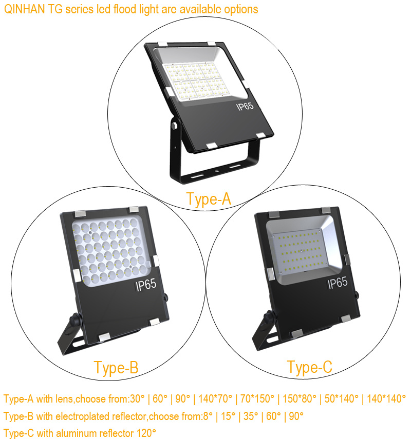 150lm/W IP65 100W Outdoor Square Park Area LED Garden Flood Lamp