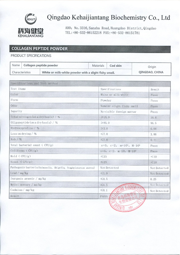 Professional Manufacture of Collagen Peptide Powder, 90% Purtiy