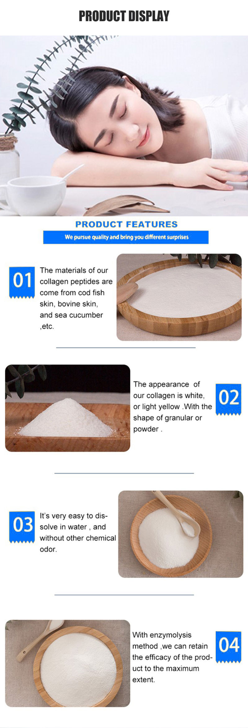 China Food Grade Water-Soluble Hydrolyzed Fish Collagen Peptide Powder Supplier