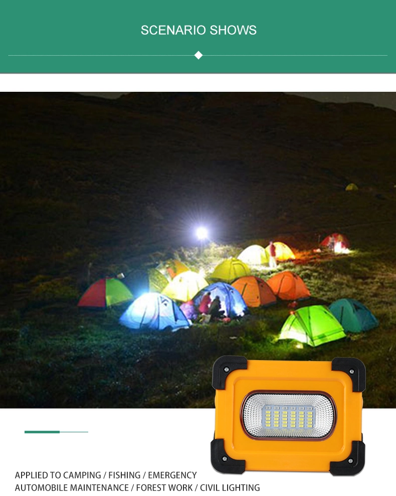 IP65 LED Solar Outdoor Lighting Emergency Lamp with USB and Battery