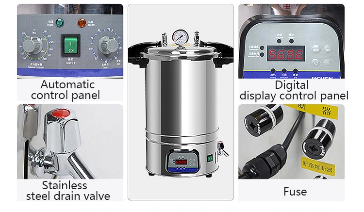 50L Hospital Autoclave Vertical Sterilizer Autoclave Digital Display Automation