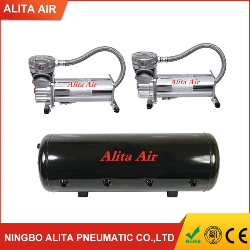 Viair 444c Stealth Black 12 Volt Air Compressor Kit 200psi for Car Air Ride Air Lift