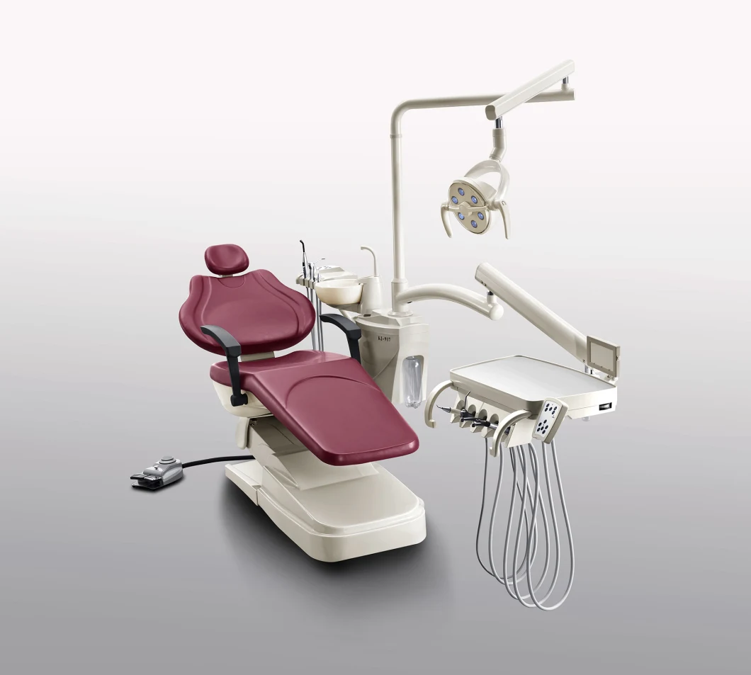 CE Certification Full Casting Aluminum Dental Equipment Real Leather Dental Chair Unit
