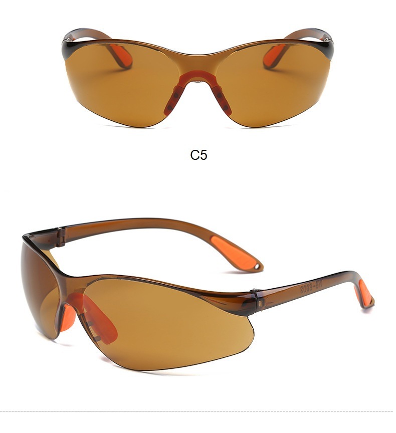 European and American Sports Riding Sunglasses One-Piece Sunglasses Color Film Sunglasses