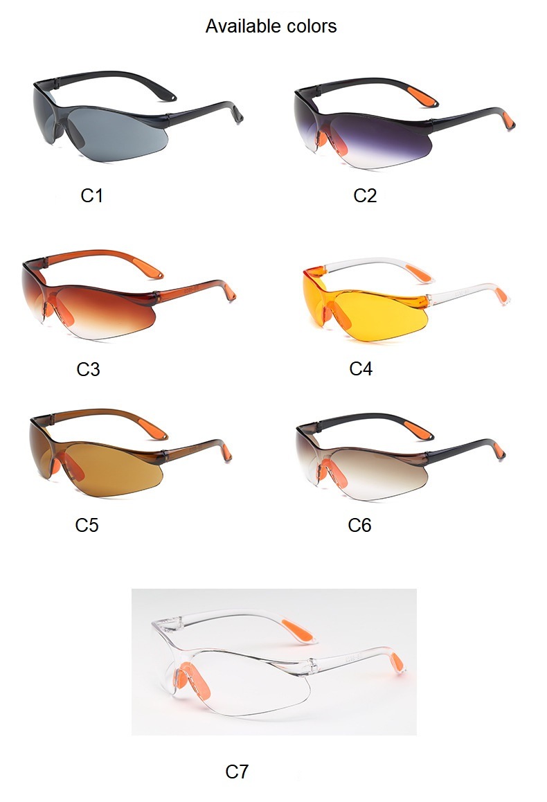 European and American Sports Riding Sunglasses One-Piece Sunglasses Color Film Sunglasses