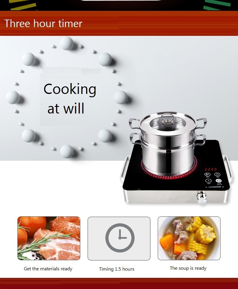 Timing Appointment of 2000W High Power Electric Stove with Far Infrared Range Infrared Cooker