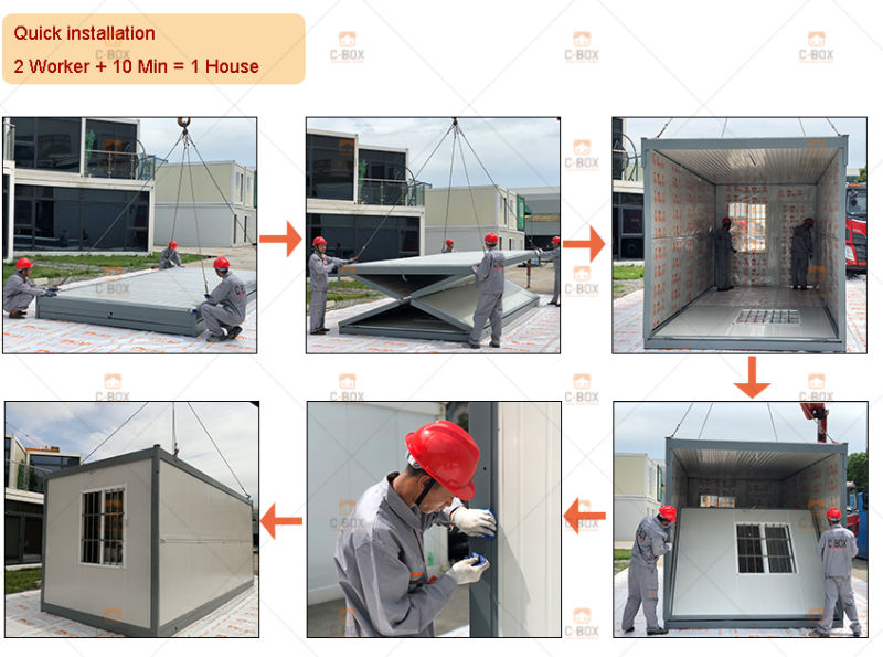 Ready Made Folding Modular Container House/Prefab Foldable Container Home