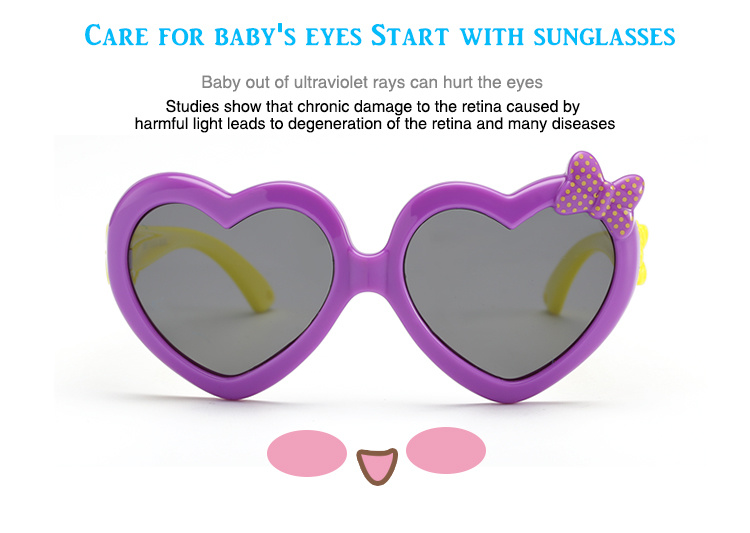 Fashion Popular Custom Sunglasses Love Heart Sunglasses Mirror Kids Sunglasses