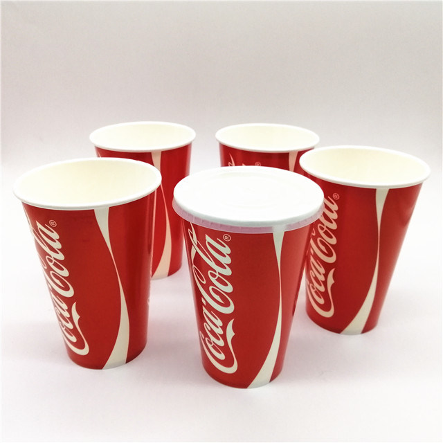 Custom Printing Logo 22oz Cold Drink Paper Cold Cup with Lids